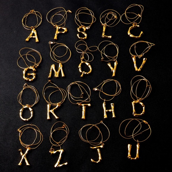 The Lost Saint- Bamboo Initial Letter Necklaces - Picture 2 of 2